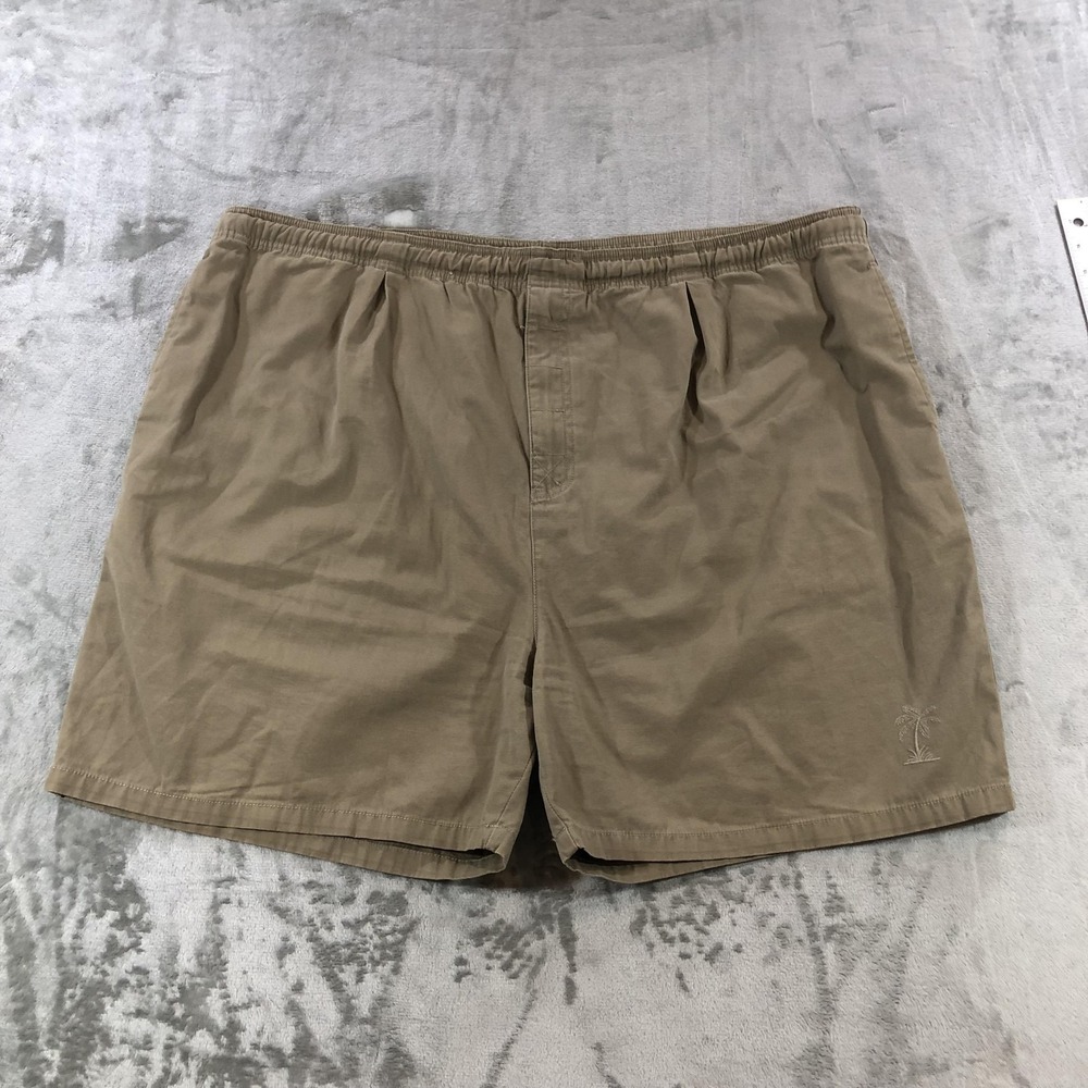 Vintage Tommy Bahama Chino Shorts Mens 2XL Beige Elastic Waist Drawstring